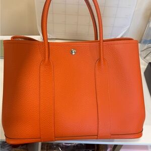 ❌SOLD ON IG❌Hermes GP36 Orange Leather Tote